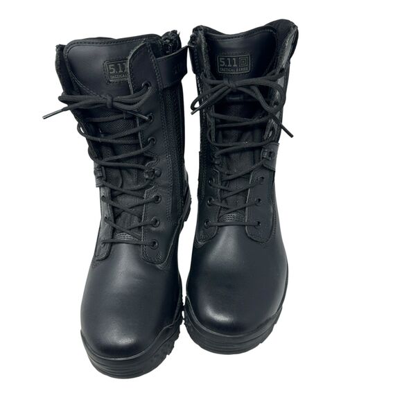 5.11 Tactical Men's Atac 8" Side Zip Black Leather Combat Work Boot Size 11 NWOB - Picture 2 of 7